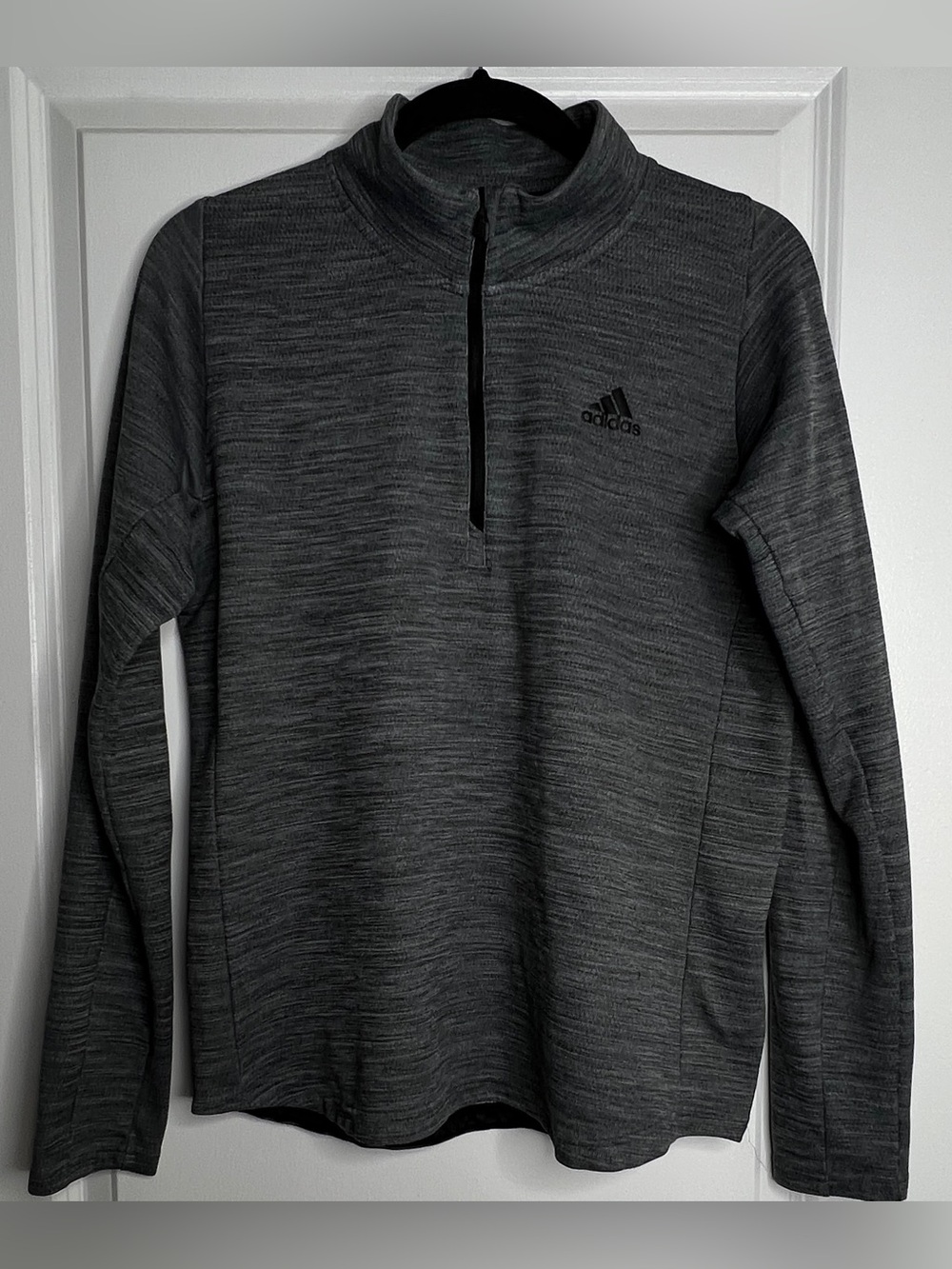 Adidas Heather Gray 1/4 Zip Performance Pullover